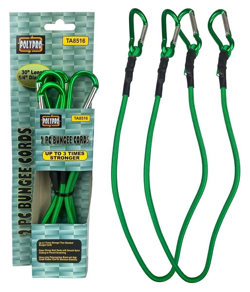 32 in. Bungee Cord Ultra Hooks in Green 32 in. Bungee Cord Ultra Hooks in Green