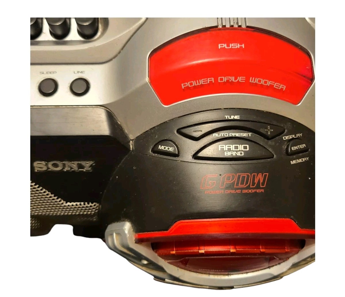 Sony Xplod CFD-G505 Big Bass Boombox CD Radio Cassette No Antenna