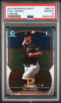 PSA 10 PAUL SKENES 1st 2023 Bowman Chrome Draft PIRATES Rookie 