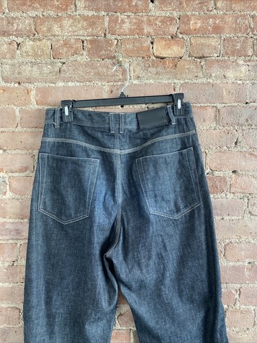 Diesel Black Gold Men’s Chambray Jeans Sz Large 34, Drop Crotch/Wide Leg Indigo - Picture 7 of 10