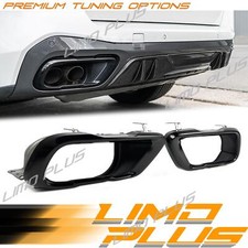 Pair For 2019+ BMW X5 G05 X6 G06 X7 G07 M-Sport Exhaust Tips Tailpipe Black