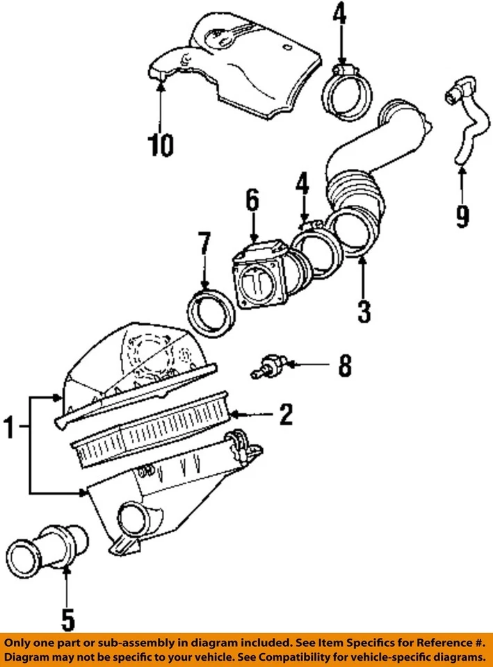 Used Air Cleaner Assembly fits: 1999 Ford Crown victoria 4.6 Grade A - Image 2 of 4