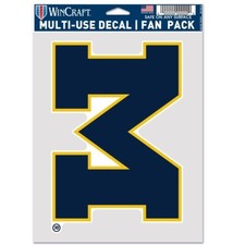 MICHIGAN WOLVERINES 1-MULTI USE DECALS FAN PACK WINCRAFT     