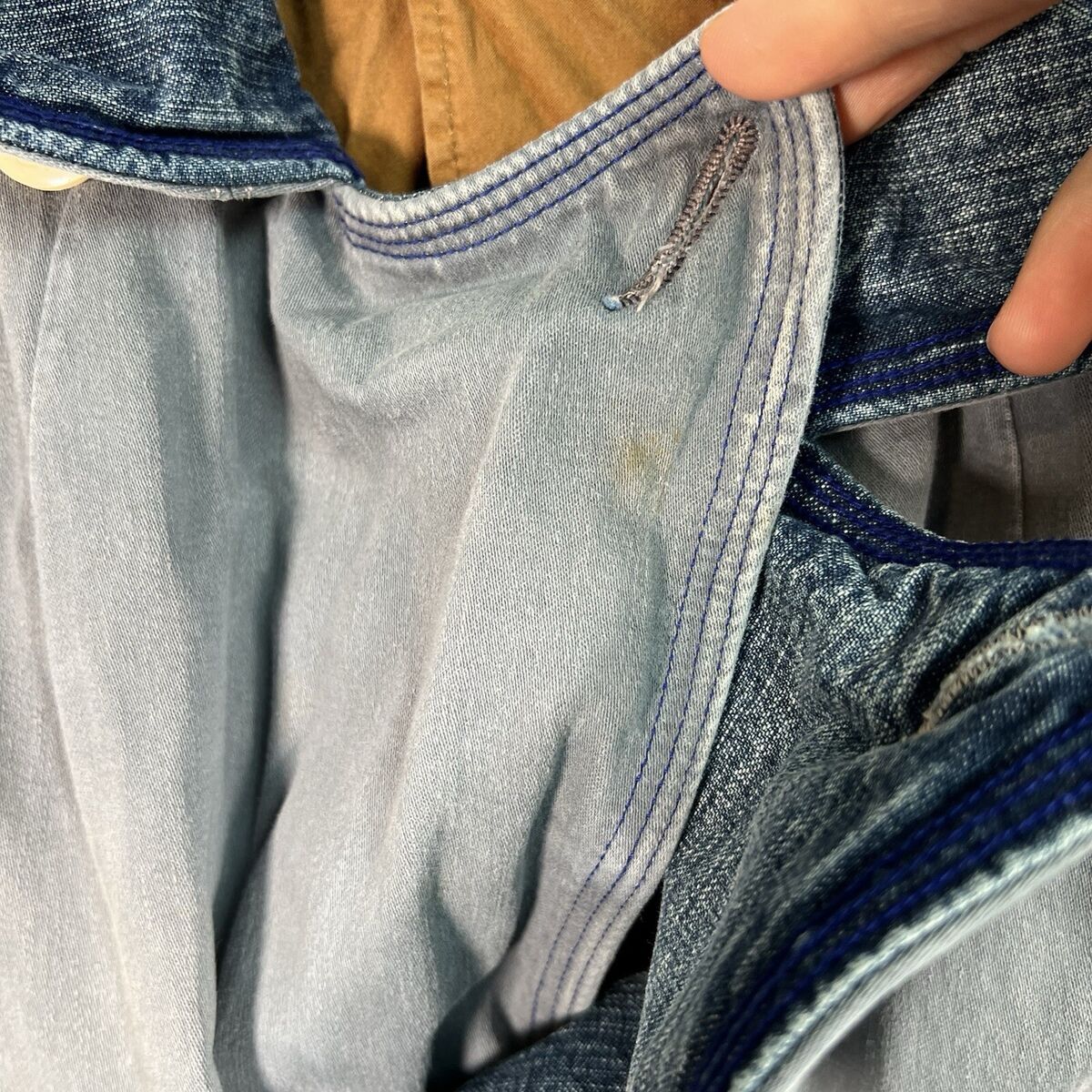 KAPITAL KIRO HIRATA Denim Jacket Bicolor Size 1 Gray Blue KAPITAL KIRO HIRATA Denim Jacket Bicolor Size 1 Gray Blue