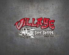 Adesivo Village Surf - Sticker tavola da surf oldschool hot rod skate woody wave v8