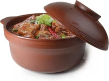 Casserole Clay Pot Heat-resistant Premium Ceramic 60oz Bowls Lid Cooking Soup