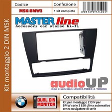MASCHERINA RADIO 2 DIN BMW 3 E90 DAL 2006 AL 2010 CON CLIMA SENZA NAVIGATORE.