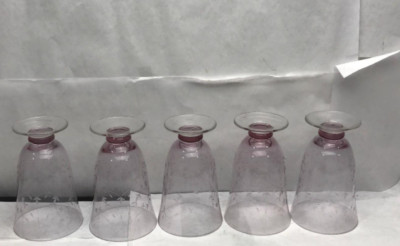 Lenox Light Purple Lilac Glasses (5) 6 inches in Height