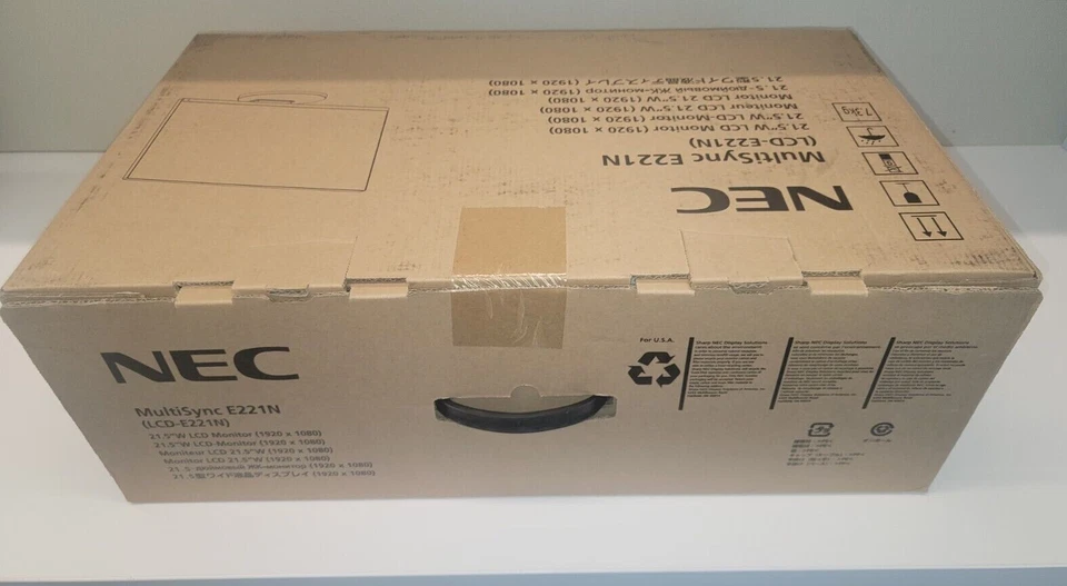 New NEC MultiSync E221N-BK 22" Built-In Speakers Widescreen IPS Monitor - Image 2 of 4