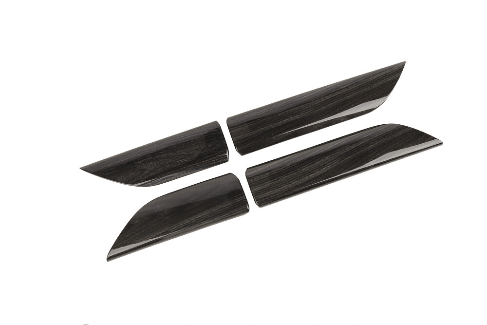 FOR 2019-2025 CHEVY SILVERADO 4-DOOR DARK WOOD GRAIN DOOR PANEL DECOR TRIM COVER