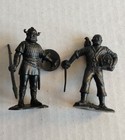 Lot of 9 Vintage plastic soldiers Soviet USSR + bonus