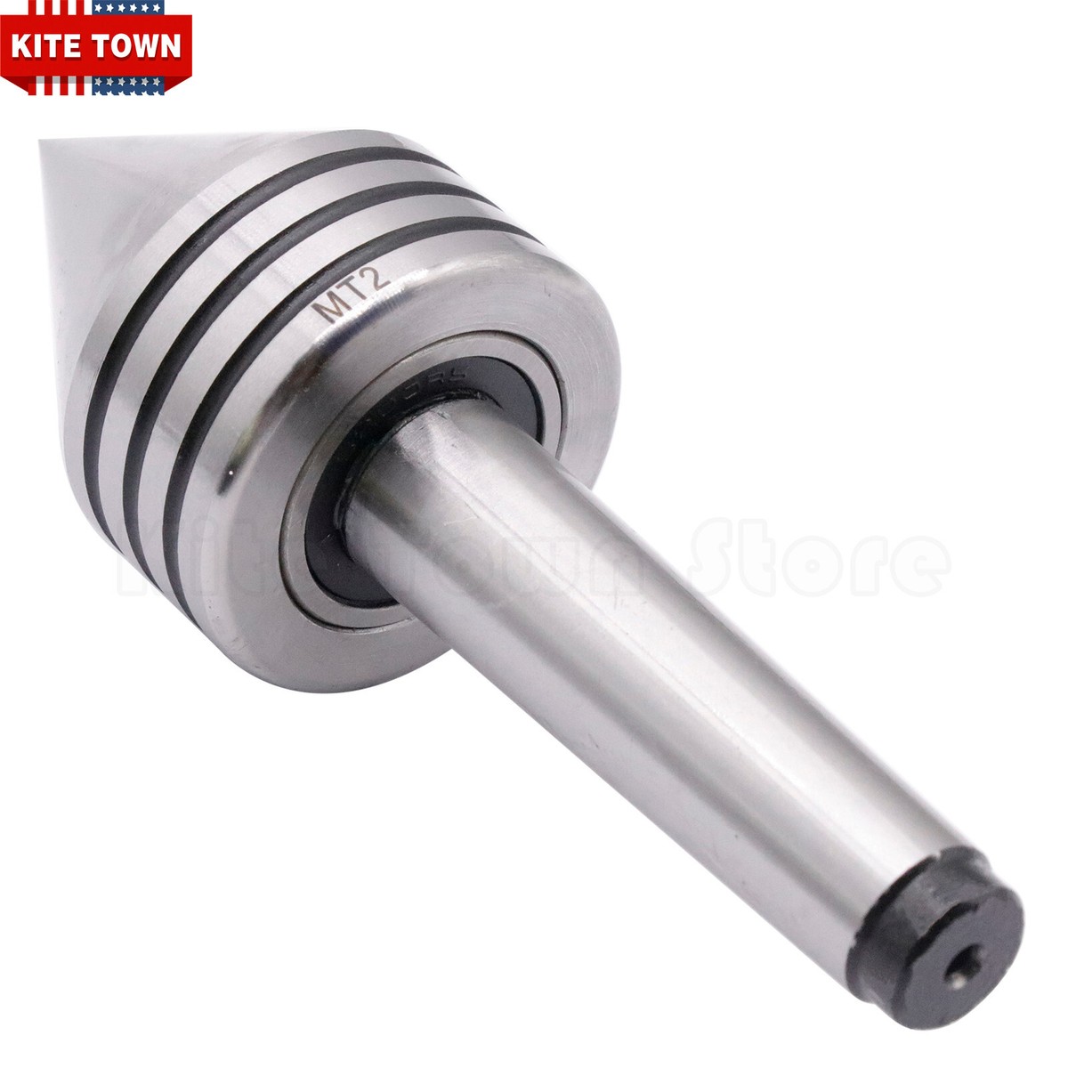 Centro Rotante Vivo MT2 Conico – Piccolo Corpo 38 Mm Per Tornio – Morse Taper MT2 – Girevole, Per Utensili