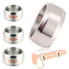 Stainless Steel Metal Cock Ring Penis Loop Enlarger Erection Sex Toys For Men