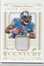 2015 Panini National Treasures Century Materials Prime Holo Gold A.Abdullah /10