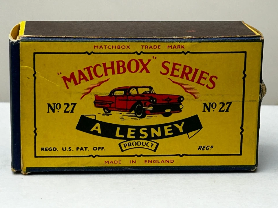 Matchbox No. Cadillac Sixty Special 27 con caja C original, bonito Foto 3 de 4