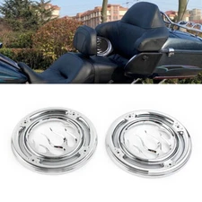 Chrome Rear Speaker Accent Trim Cover For Harley Electra Street Tri Glide Pair