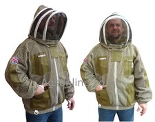 Bee Jacket 3 Layer Ultra Ventilated Protection Green Beekeeping Apiary