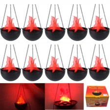 10x LED Flame Lamp Hanging Fake Fire Simulated Halloween Xmas Decoration Light
