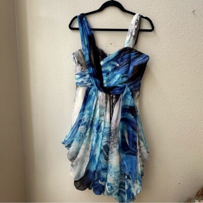 COAST blue white black draped mini cocktail gown dress womens 10 | eBay COAST blue white black draped mini cocktail gown dress womens 10 | eBay