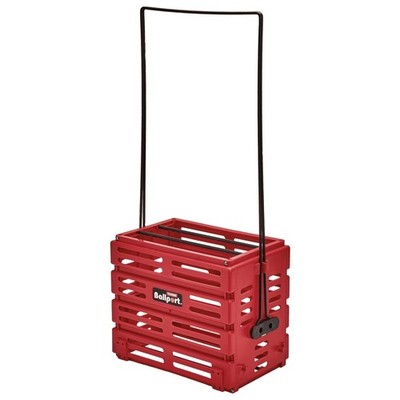 Tourna Ballport Tennis Ball Hopper Holds 80 Balls Durable and Lightweight - Red