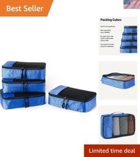 4-Piece Packing Cubes Travel Accessories Set, Space-Saving Luggage Organizers...