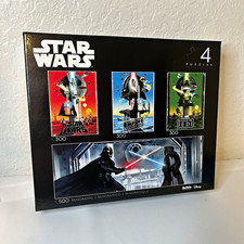 Buffalo Games Star Wars 4pc Puzzle Set 3x300  500 Panoramic 14 