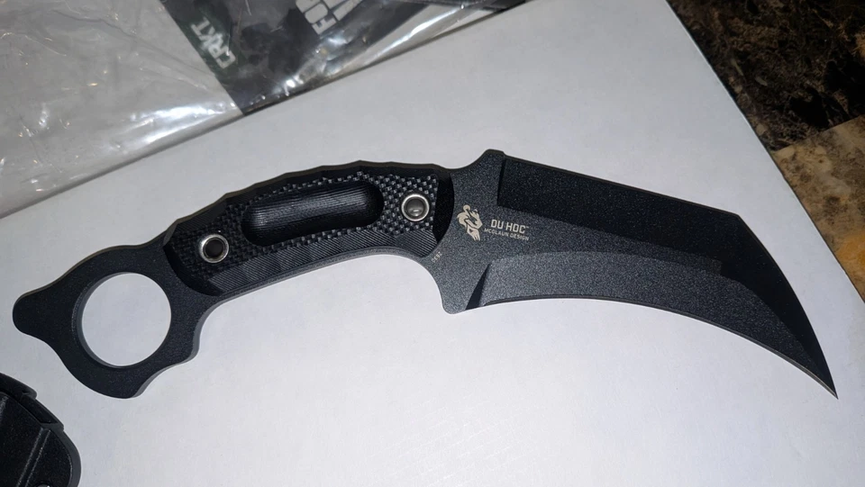 Cuchillo de hoja fija CRKT Du Hoc Karambit (5,1" negro) Foto 4 de 4