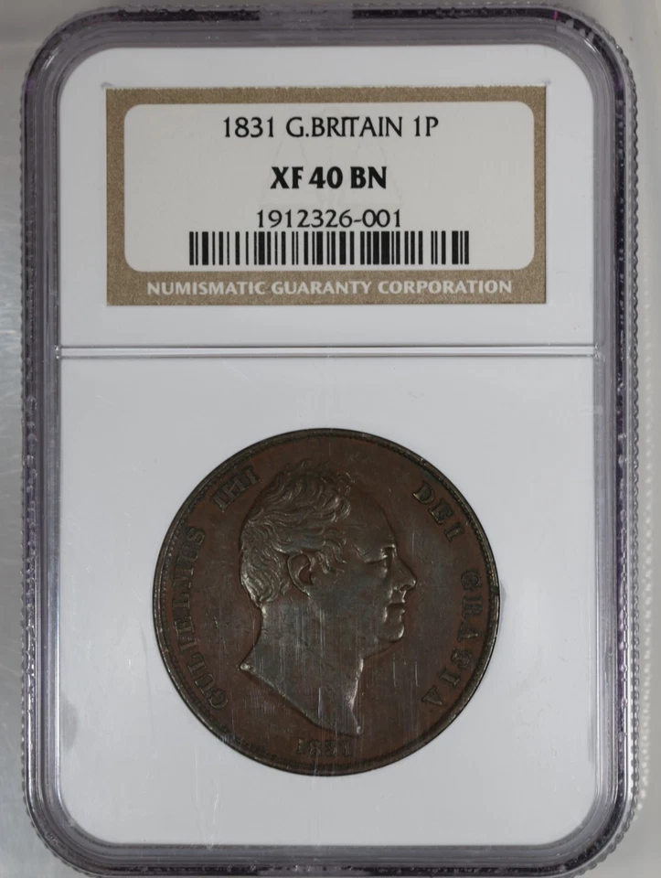 1831 Great Britain Penny King William IV Penny NGC XF40BN - Image 3 of 4