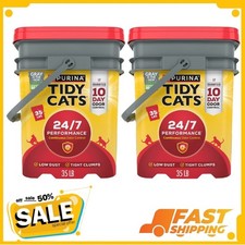  2 pack Purina Tidy Cats Clumping Cat Litter, Low Dust, Deodorizing, 35 lb