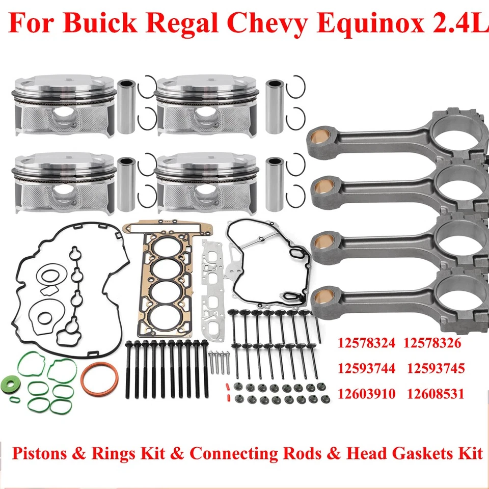 Nuevos kits de reconstrucción de revisión de motor para Pontiac G5 G6 Solstice Chevy Malibu 2,4 L L4 Foto 2 de 4