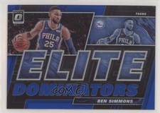 2019 Panini Donruss Optic Elite Dominators Blue Prizm 24/49 Ben Simmons #18 a8m