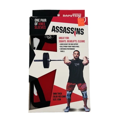 NEW Extra Small XSM RockTape Assassins XSM Compression Knee Support 5mm Red Camo - Image 1 of 4