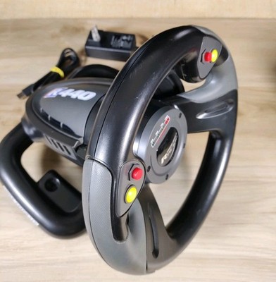 Vintage Saitek R440 PC USB Force Feedback Steering Wheel NASCAR Need For Speed  