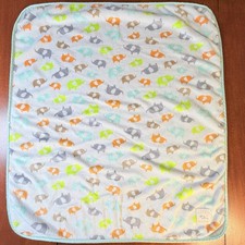 Carters Child of Mine Elephant Adored by Mommy Baby Blanket White Green Sherpa