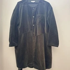 Engineered Garments Velour No Collar Jacket Shirt 1