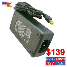 Ac/Dc 12V 5A Adapter 10 50 Pack 60W Switching Power Supply Transformer For CCTV