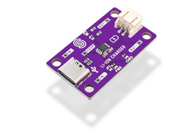 Soldered Li-Ion/LiPo Ladegerätmodul TP4056, USB-C, CC/CV, 1A für JST-PH 3,7V