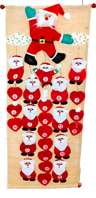 Adventskalender 90 x 60 cm  Weihnachtskalender BEFÜLLBAR + 5 befüllb Säckchen