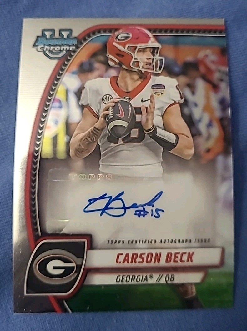 Carson Beck 2024 Bowman Chrome U Autograph