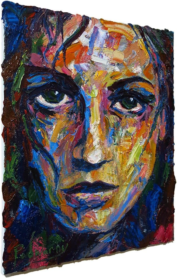 RETRATO DE MUJER PINTURA AL ÓLEO NIÑA ARTE REALISTA FIRMADO VINTAGE ORIGINAL REALISTA POP Foto 4 de 4