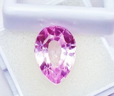 Pear Cut Natural Pink Kunzite 10.30 Ct Certified Loose Gemstone With Free Gift