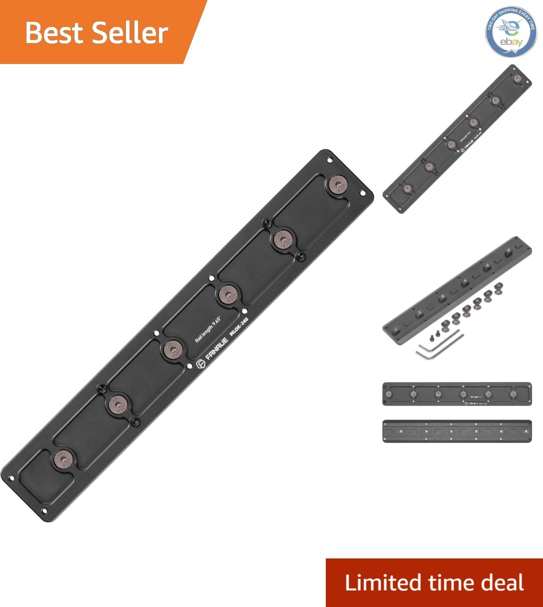 Water Resistant Arca Rail Tripod Mount Adapter &ndash; 9.45'' Quick Release Plate