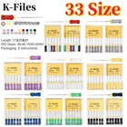 Dental Stainless Steel Endo Root Canal K Files Hand Use 21/25/31mm Mani Style
