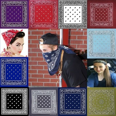 100% Baumwolle Paisley Bandana 54x54cm Kopftuch Halstuch Unisex