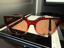 New Prive Revaux Sunglasses Fab Fit  Fitover Red Black  58 20 140