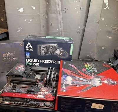 Gaming Motherboard CPU Ram Cooling System Combo. Rog Strict Z890-h Ultra 9 32GB