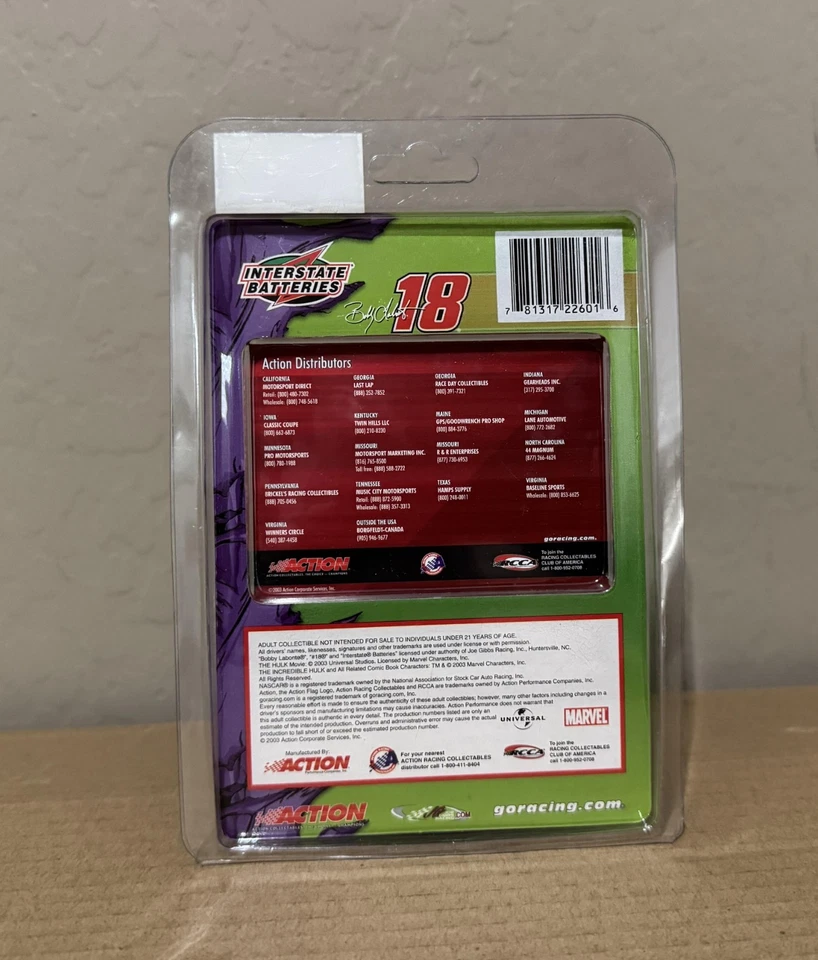 2003 Bobby Labonte The Hulk Interstate Batteries Action HO 1:64 scale car - Image 2 of 2