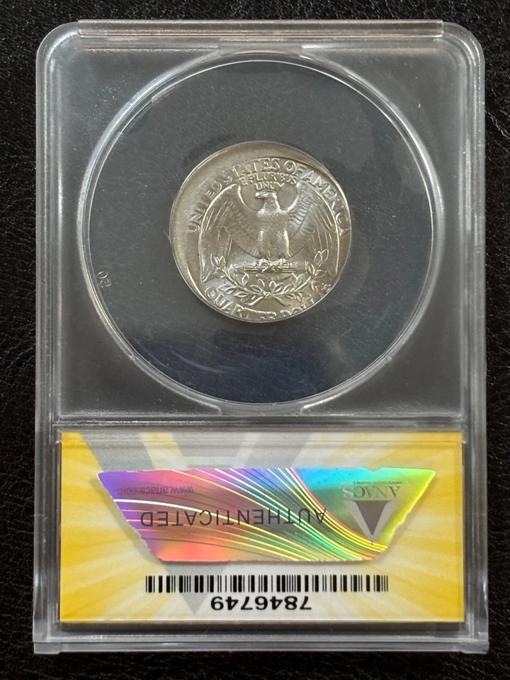 ERROR - 1996 P Washington Quarter 25C ANACS MS63 15% Off-Centered (#884) - Image 2 of 4