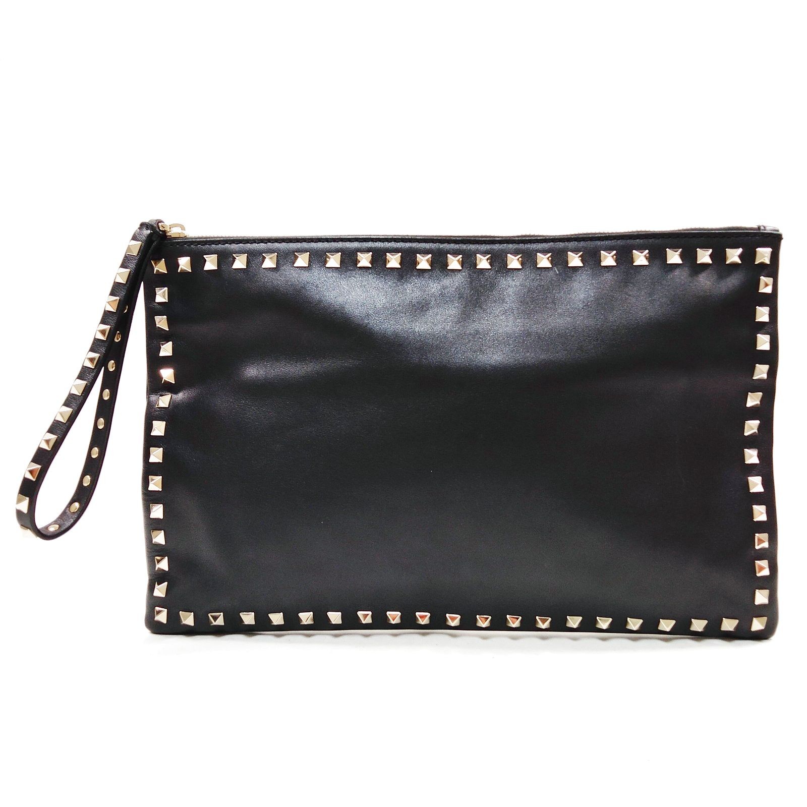 Valentino Garavani Clutch Bag Black Leather 1071706