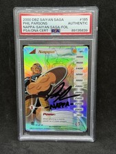 Signed Nappa Saiyan Saga Dbz 2000 Card foil autograph psa